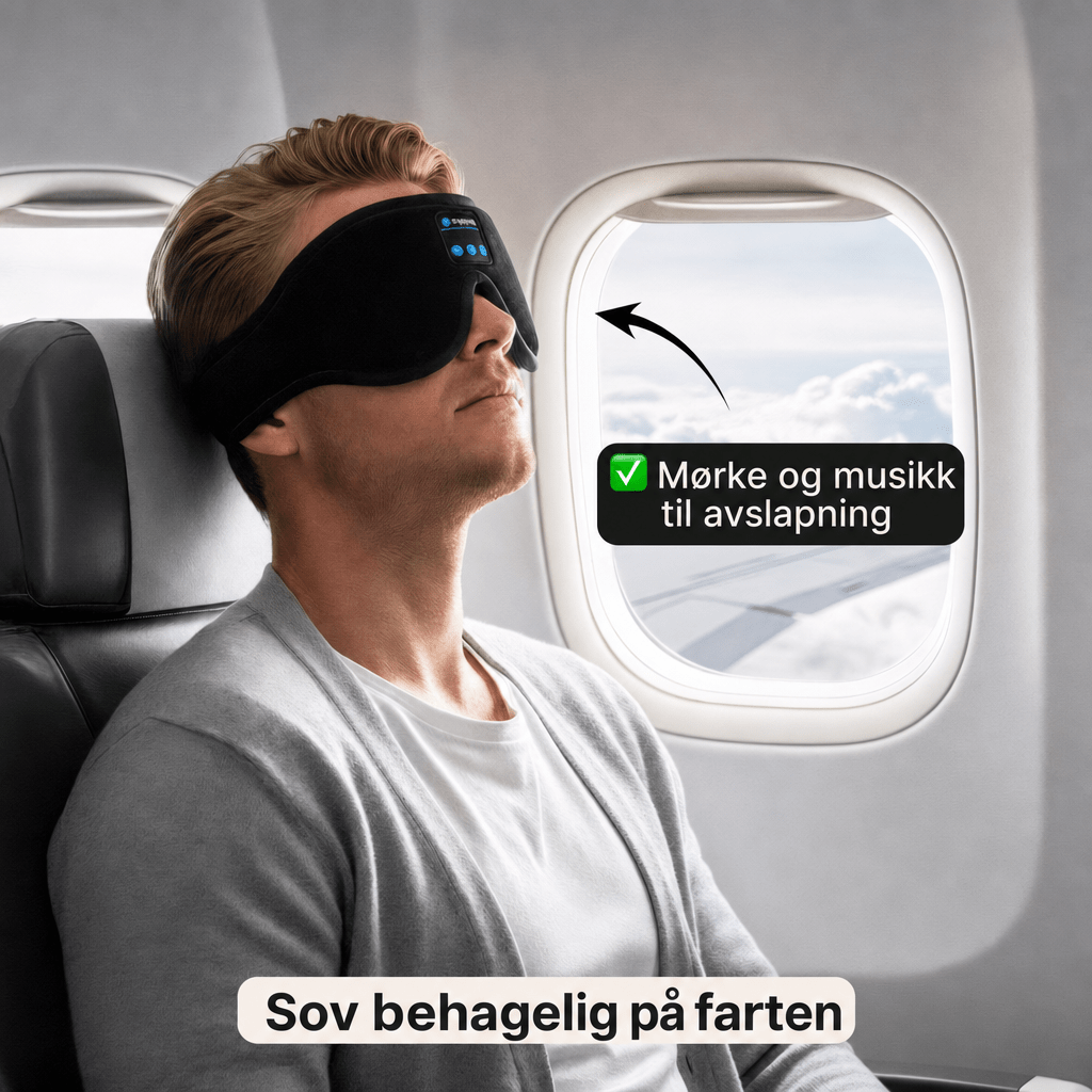 3D Musikk Søvn Øyemaske Bluetooth Øyemaske Komfortabel Musikk Øyemaske Musikk Bluetooth Hørebeskyttelse - AVABeauty.no